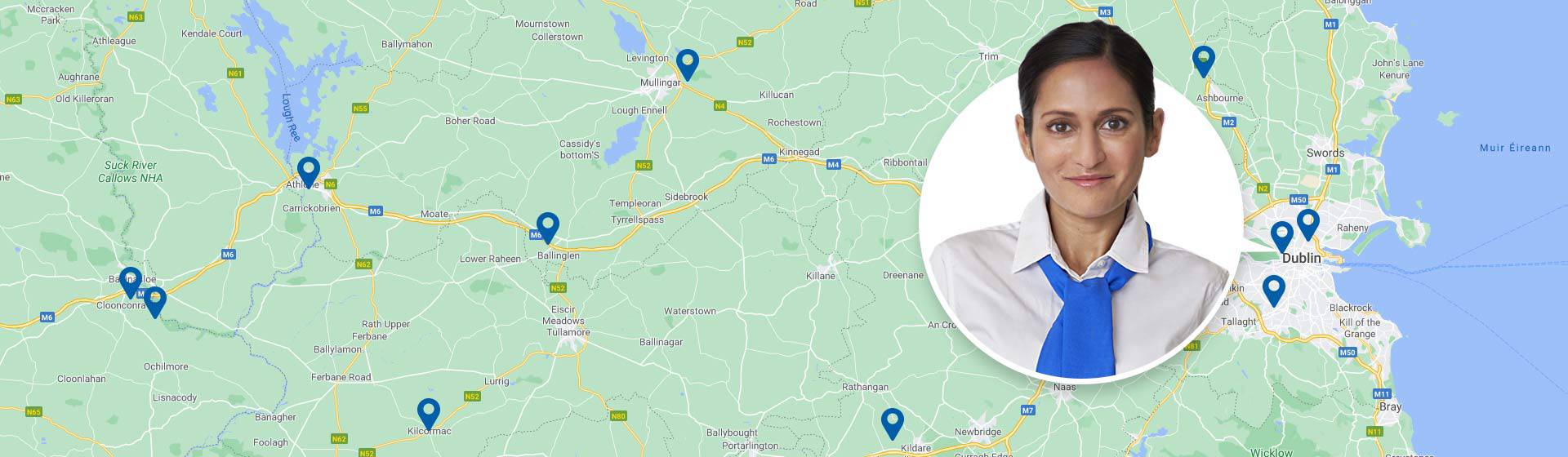 Mapa lokalizacji klinik słuchu z audiologami w Twojej okolicy.