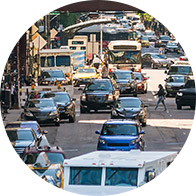 image shows trafic
