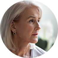 Image shows woman's face