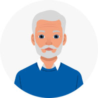 Image show icon of person over 75