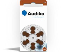 Confezione di batterie per apparecchi acustici modello 312 Audika.