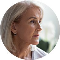 Afbeelding van de zijkant van het gezicht van een vrouw