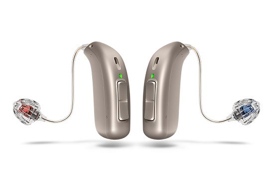 Image shows hearing aids as hearing loss treatment option