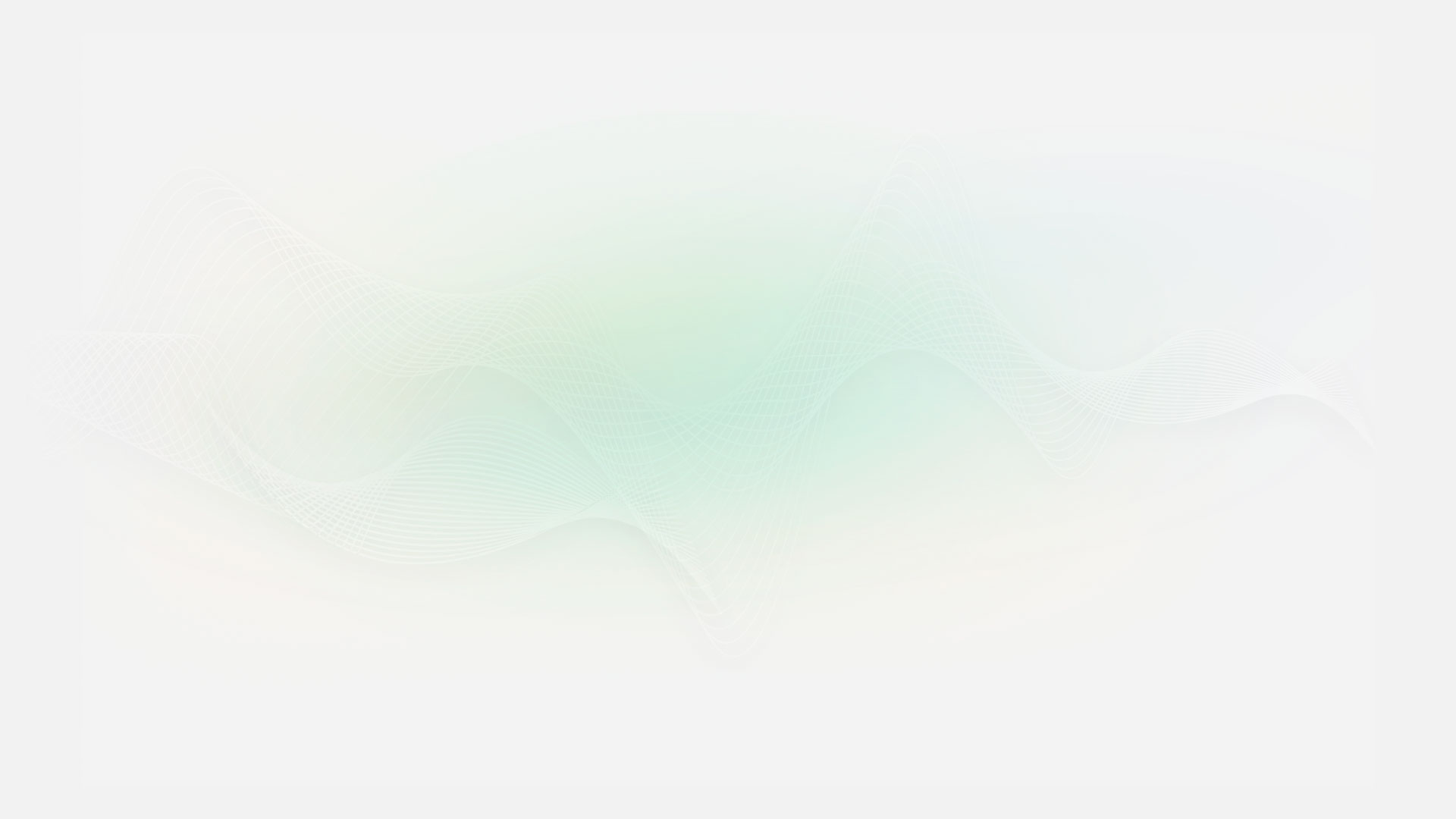 Fließende, halbtransparente Linien und Wellen verschmelzen harmonisch und erzeugen eine ätherische und dynamische Wirkung vor einem Hintergrund in sanftem Weiß und hellem Grün.