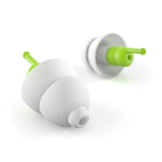 Bouchons d’oreilles Alpine SleepSoft avec filtre vert pour réduction du bruit