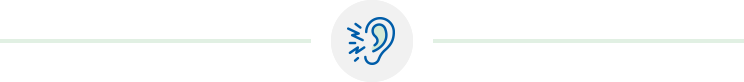 Icône symbolisant une oreille avec des signaux indiquant des douleurs ou une gêne auditive
