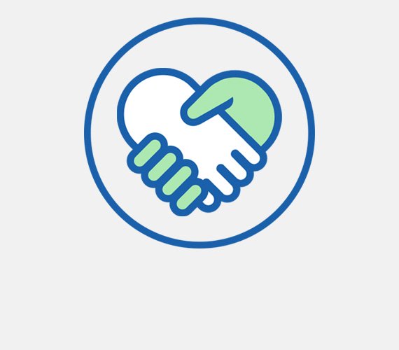 Icoon van schuddende handen