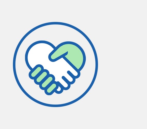 Icoon van schuddende handen